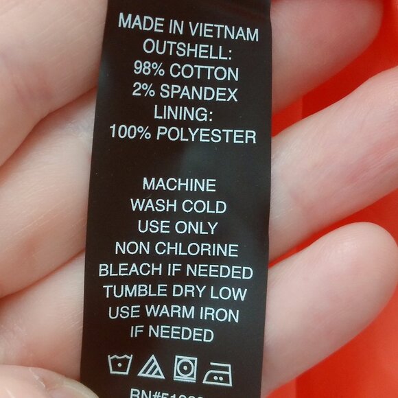 Vince Camuto Blazer Jacket Women's 12 Coral Orange Stretch Tailored Gold Buttons - Picture 8 of 8